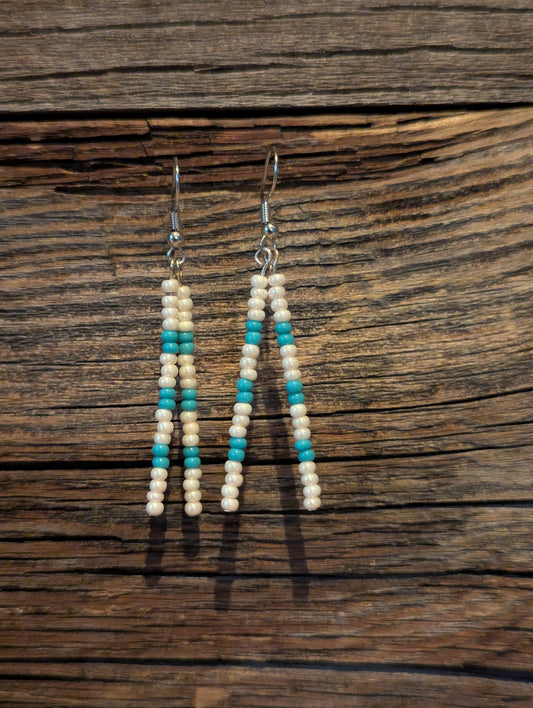 Winter Sky Double Pin Earrings
