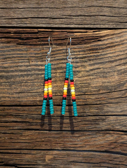Turquoise Trail Double Pin Earrings