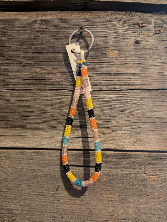 Wildflower Meadow Beaded Wristlet Keychain