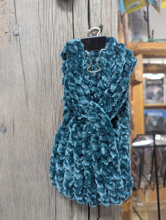 Dark Teal Child Velvet Headband