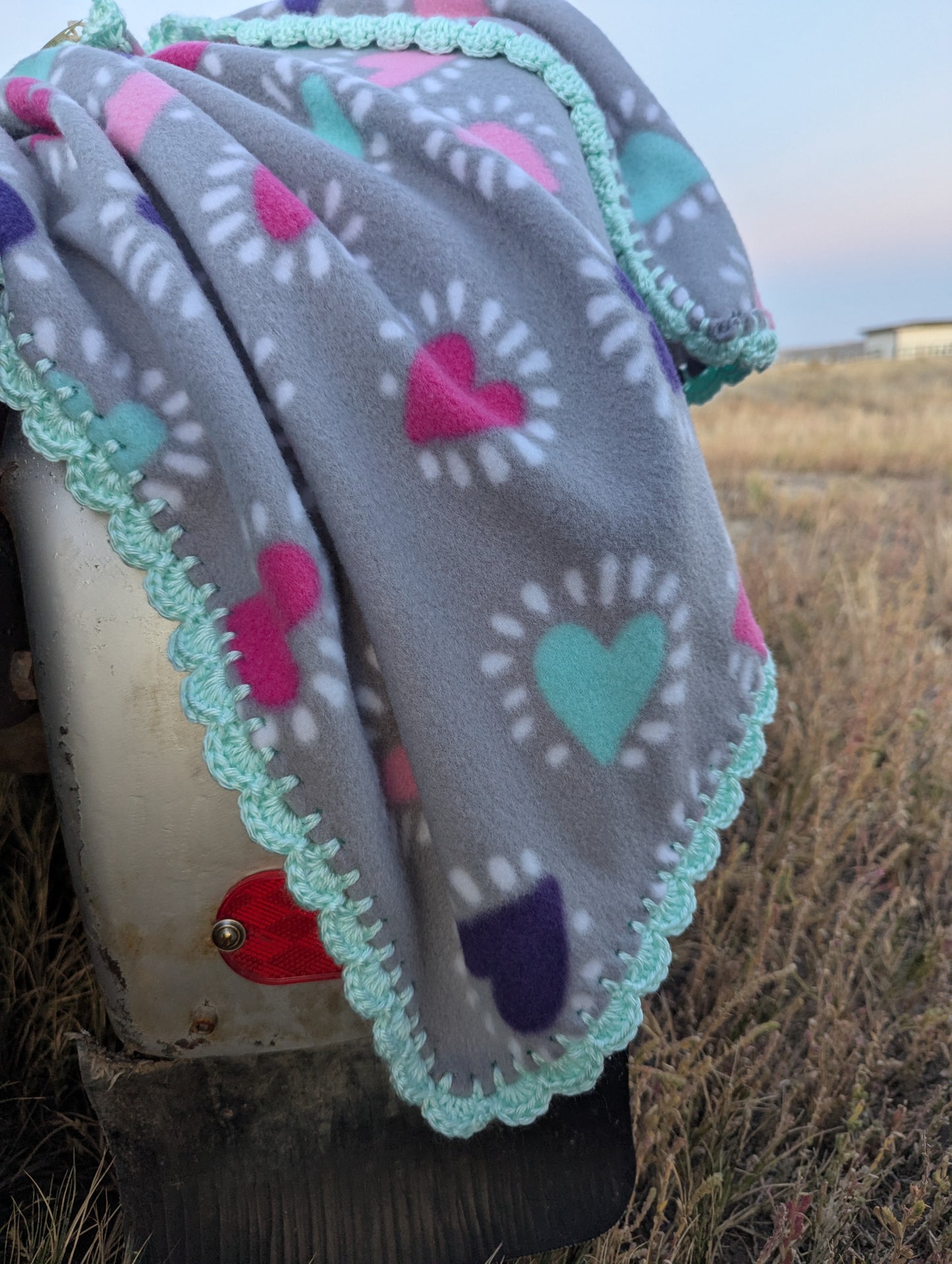 Hearts Receiving Blanket (fleece)