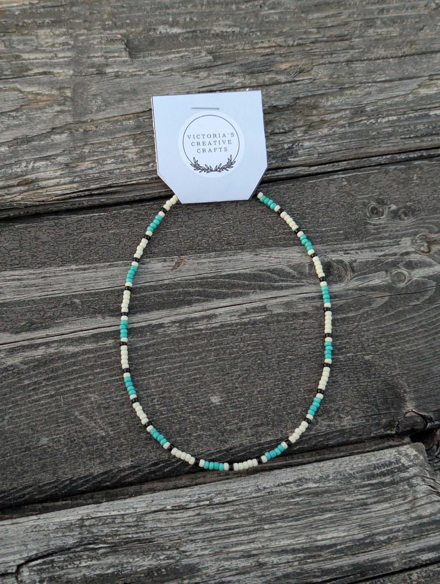 Turquoise & White Choker