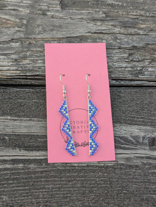 Shades of Purple Zigzag Earrings