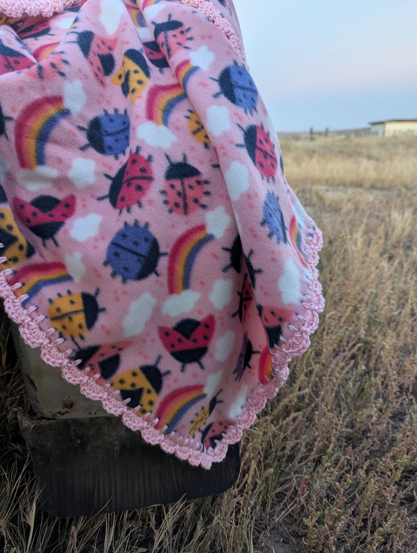 Ladybug Receiving Blanket (fleece)